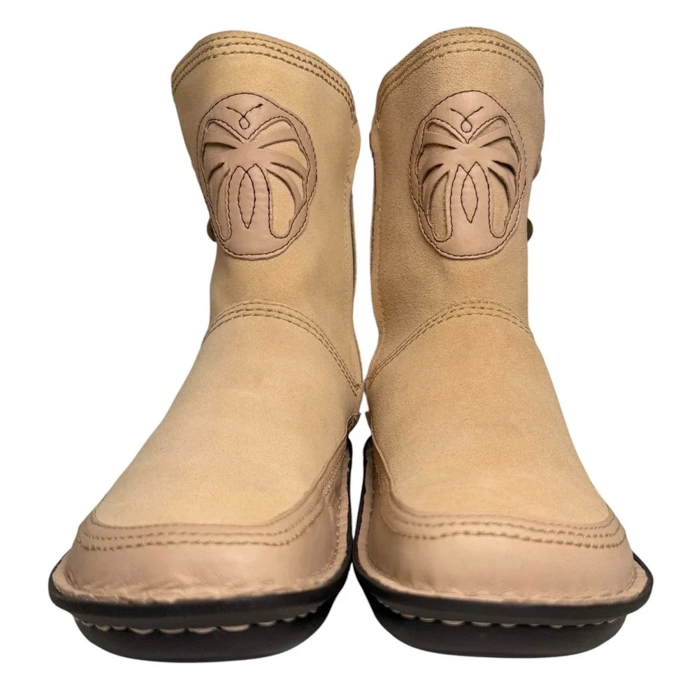 Alegria Aspen Beige Suede Shearling Butterfly Boots EU 40